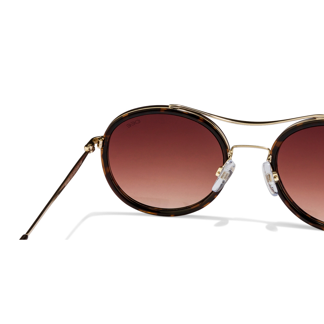 BRANDED Gold Full Rim Round left side