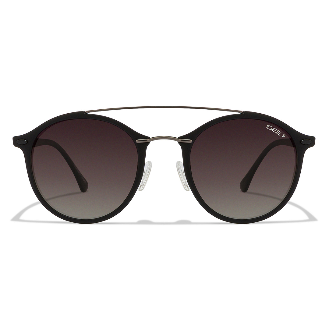 BRANDED Black Full Rim Round left side