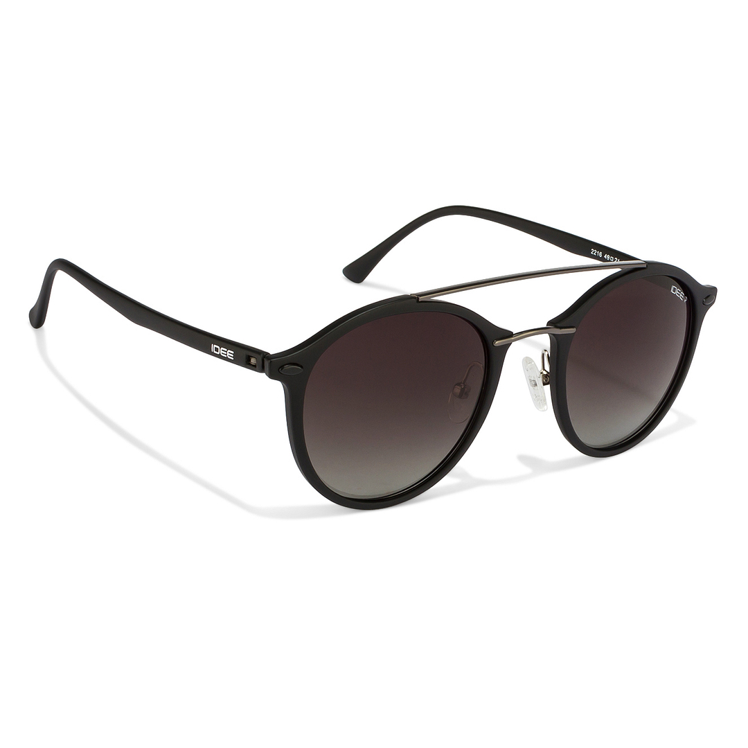 BRANDED Black Full Rim Round left side