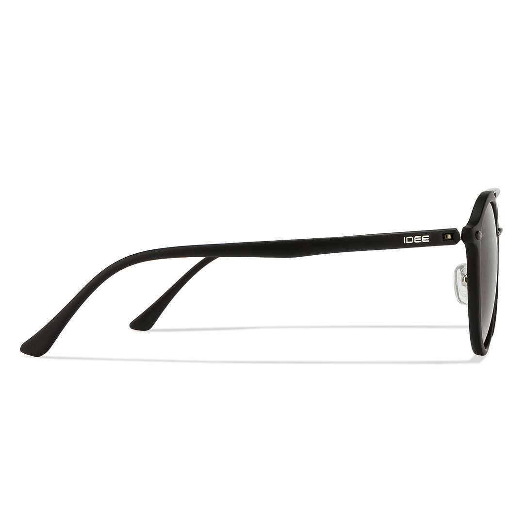 BRANDED Black Full Rim Round right side