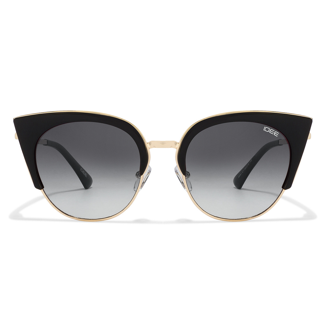 BRANDED Gold Full Rim Cat Eye left side