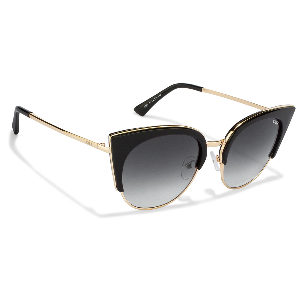 BRANDED Gold Full Rim Cat Eye left side