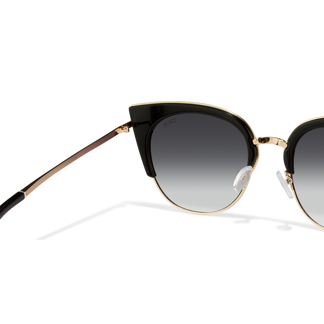 BRANDED Gold Full Rim Cat Eye left side