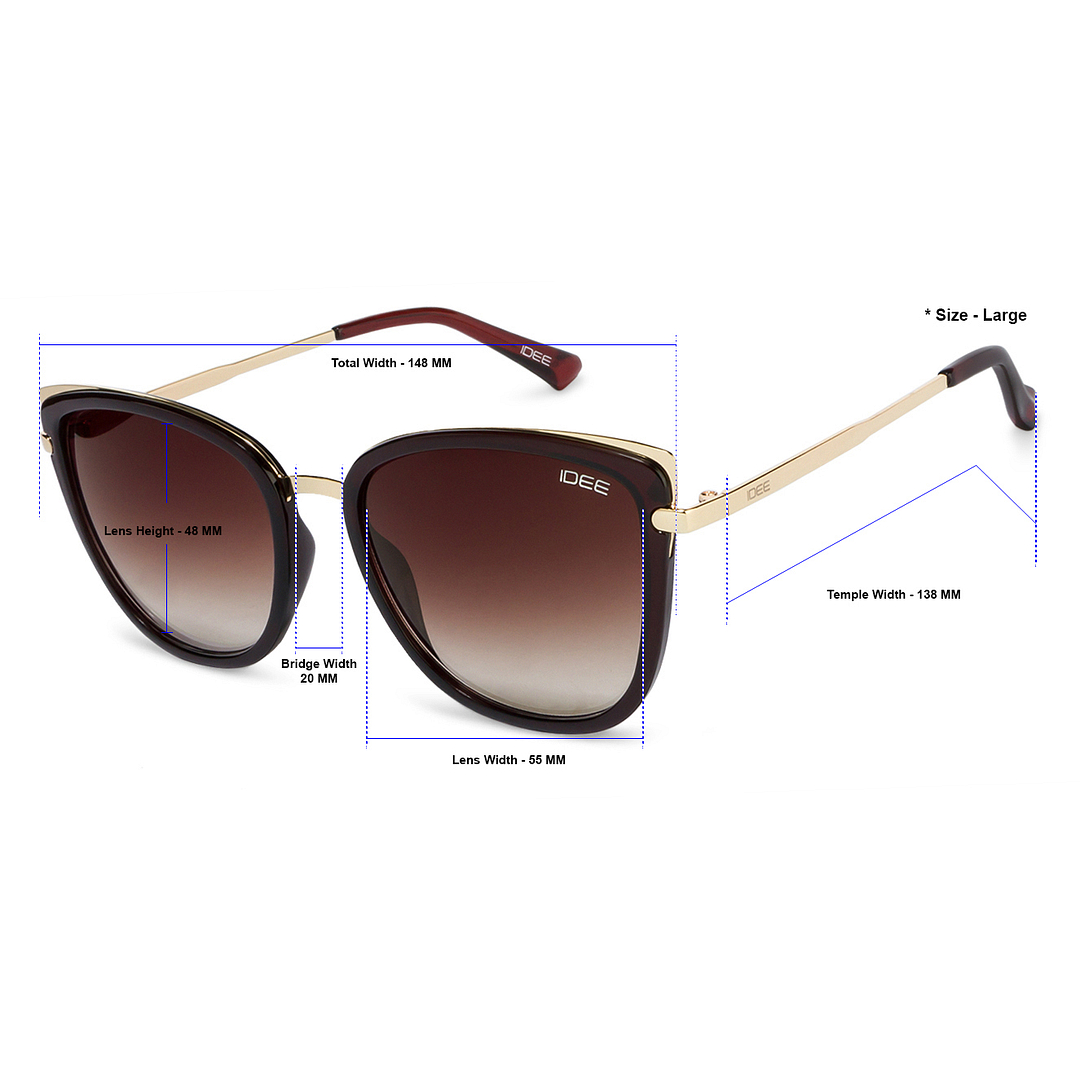 IDEE Gold Full Rim Cat Eye right side