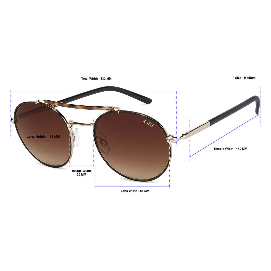 IDEE Gold Full Rim Round left side