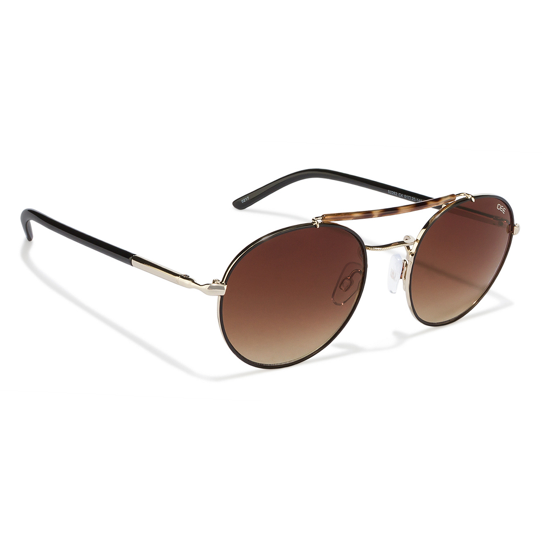 IDEE Gold Full Rim Round left side