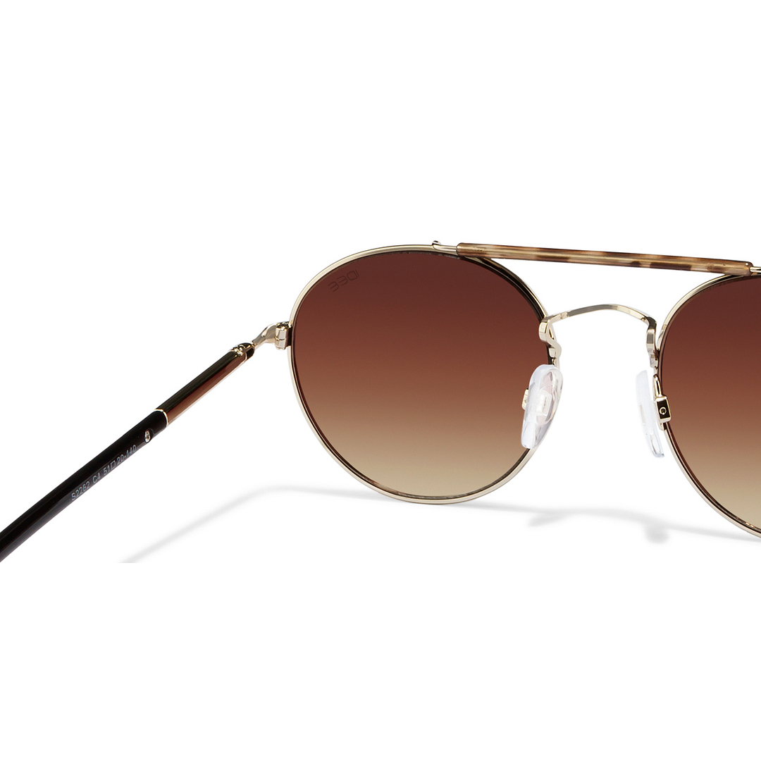 IDEE Gold Full Rim Round left side