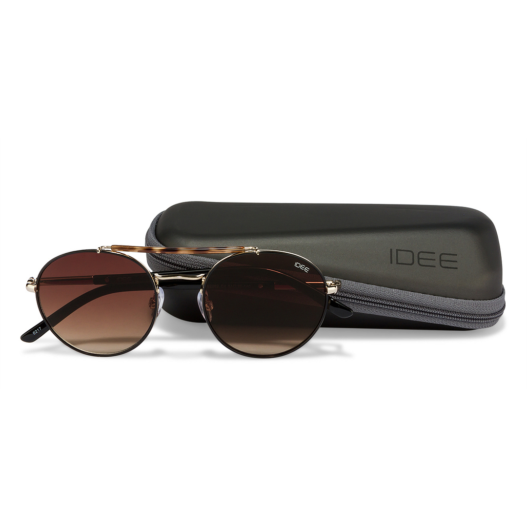 IDEE Gold Full Rim Round left side