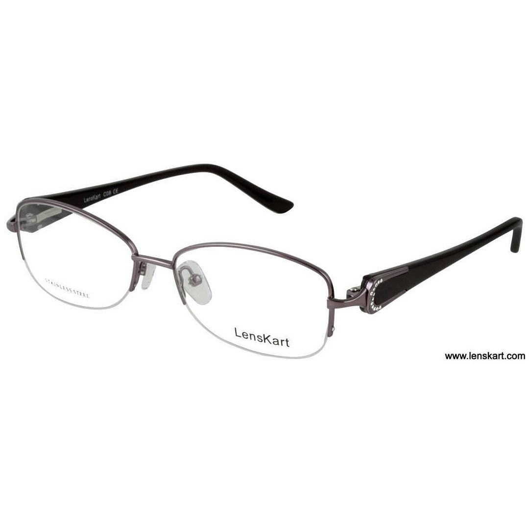 BRANDED Purple Half Rim Round right side