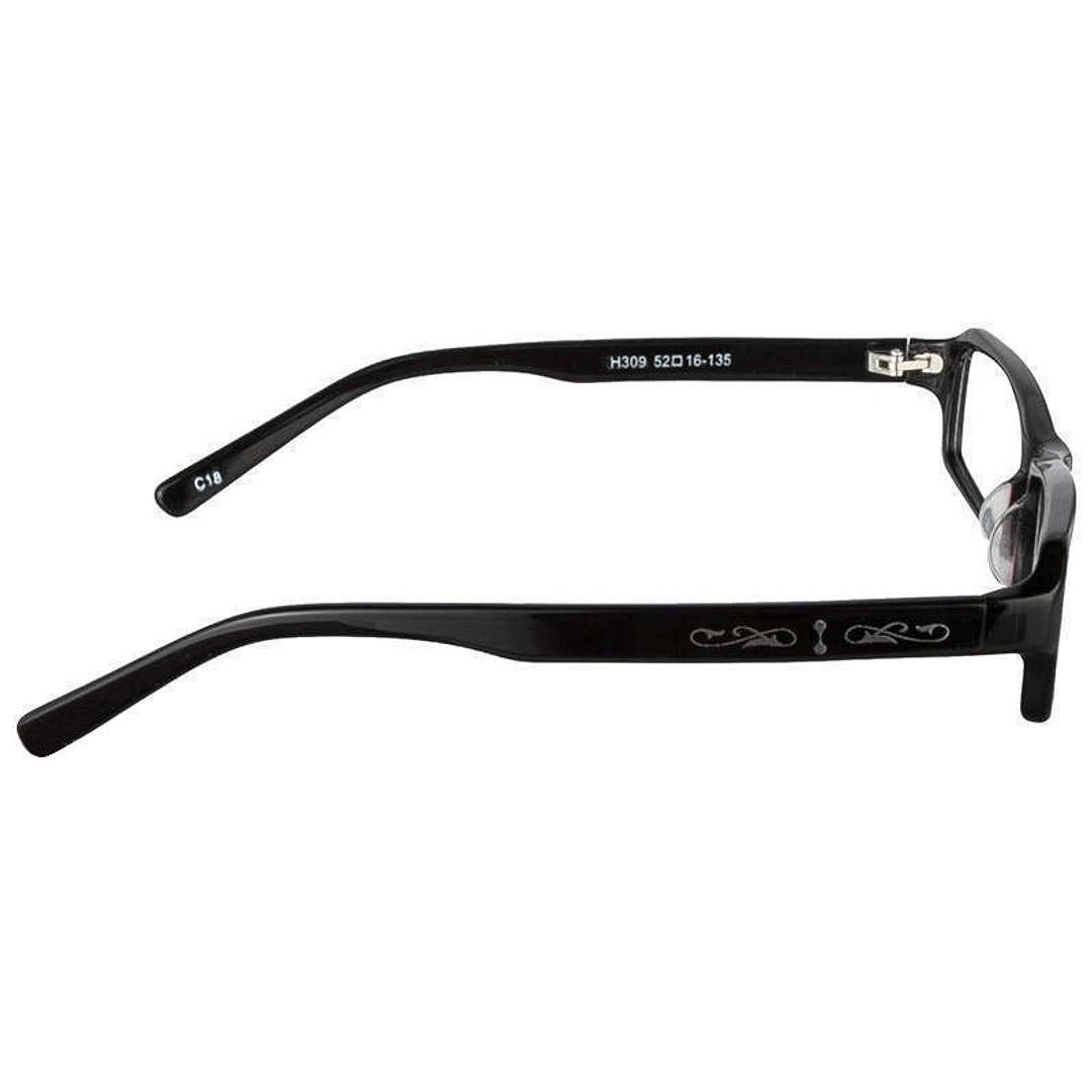 BRANDED Black Full Rim Rectangle left side