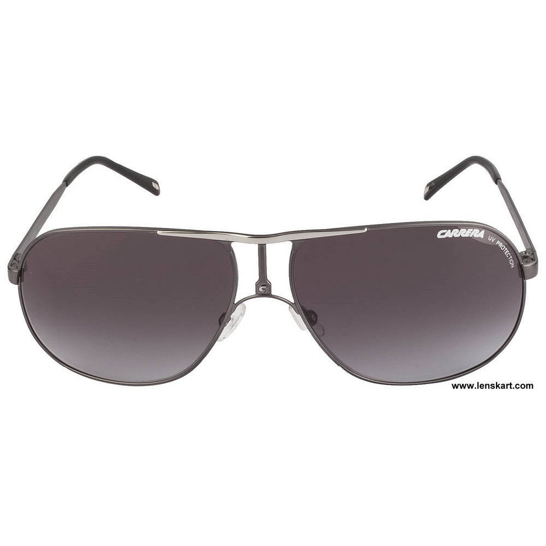 BRANDED Light Grey Full Rim Aviator left side