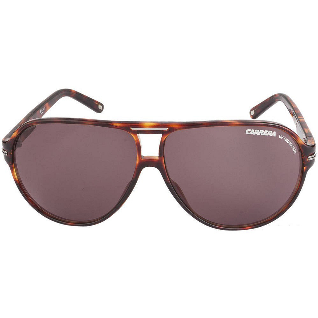 BRANDED Brown Transparent Full Rim Aviator left side