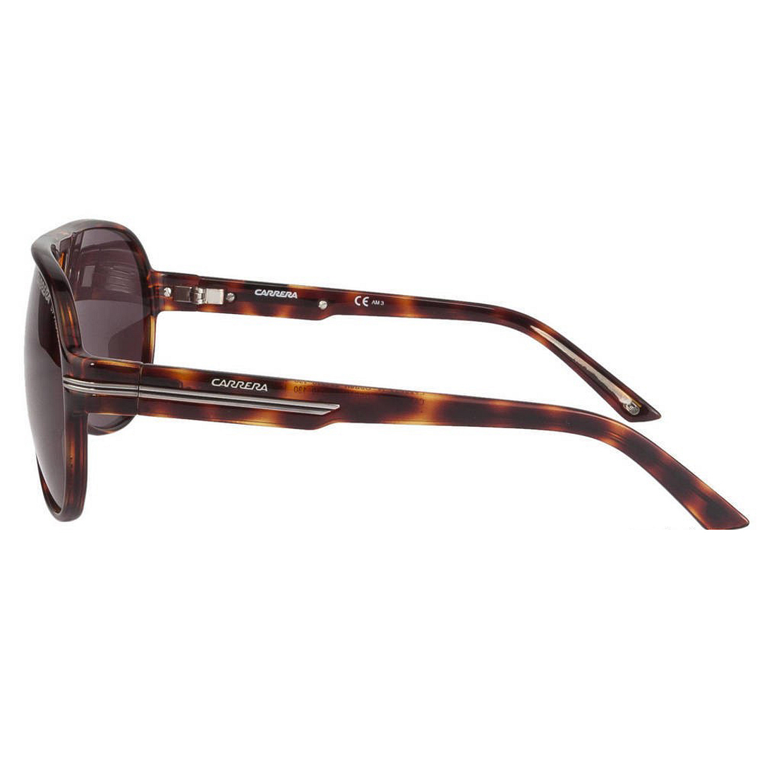BRANDED Brown Transparent Full Rim Aviator left side