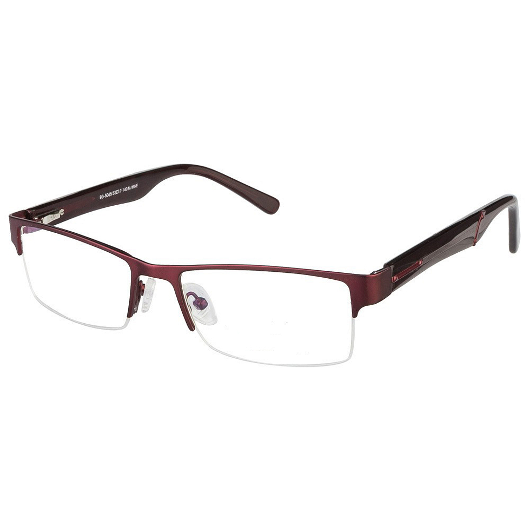 BRANDED Red Half Rim left side