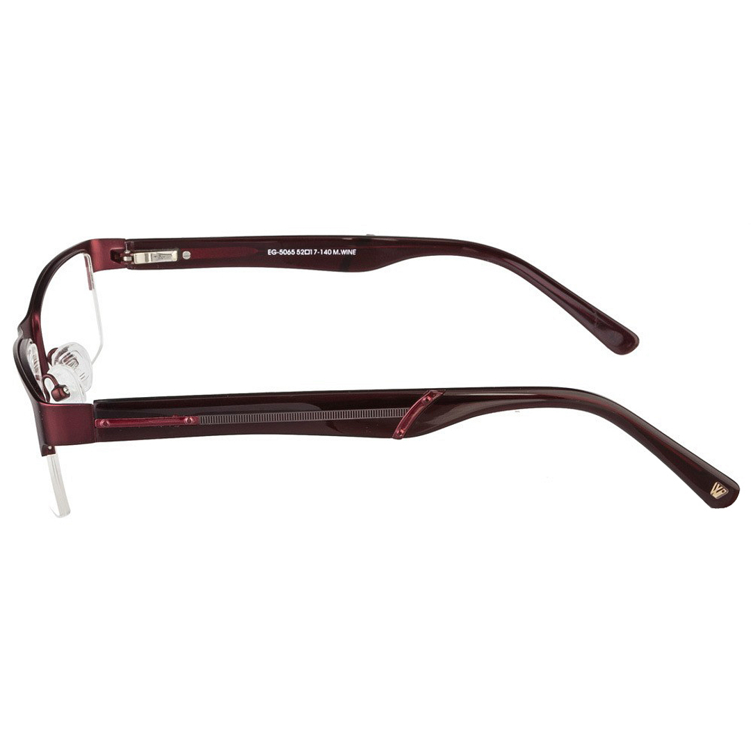 BRANDED Red Half Rim left side