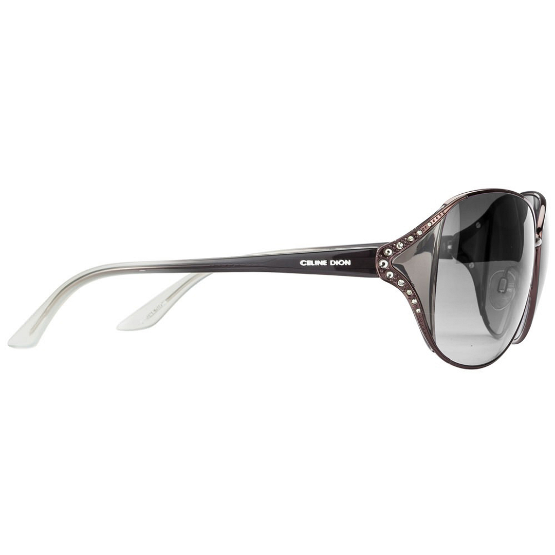 BRANDED Mid Gunmetal Full Rim Oval left side