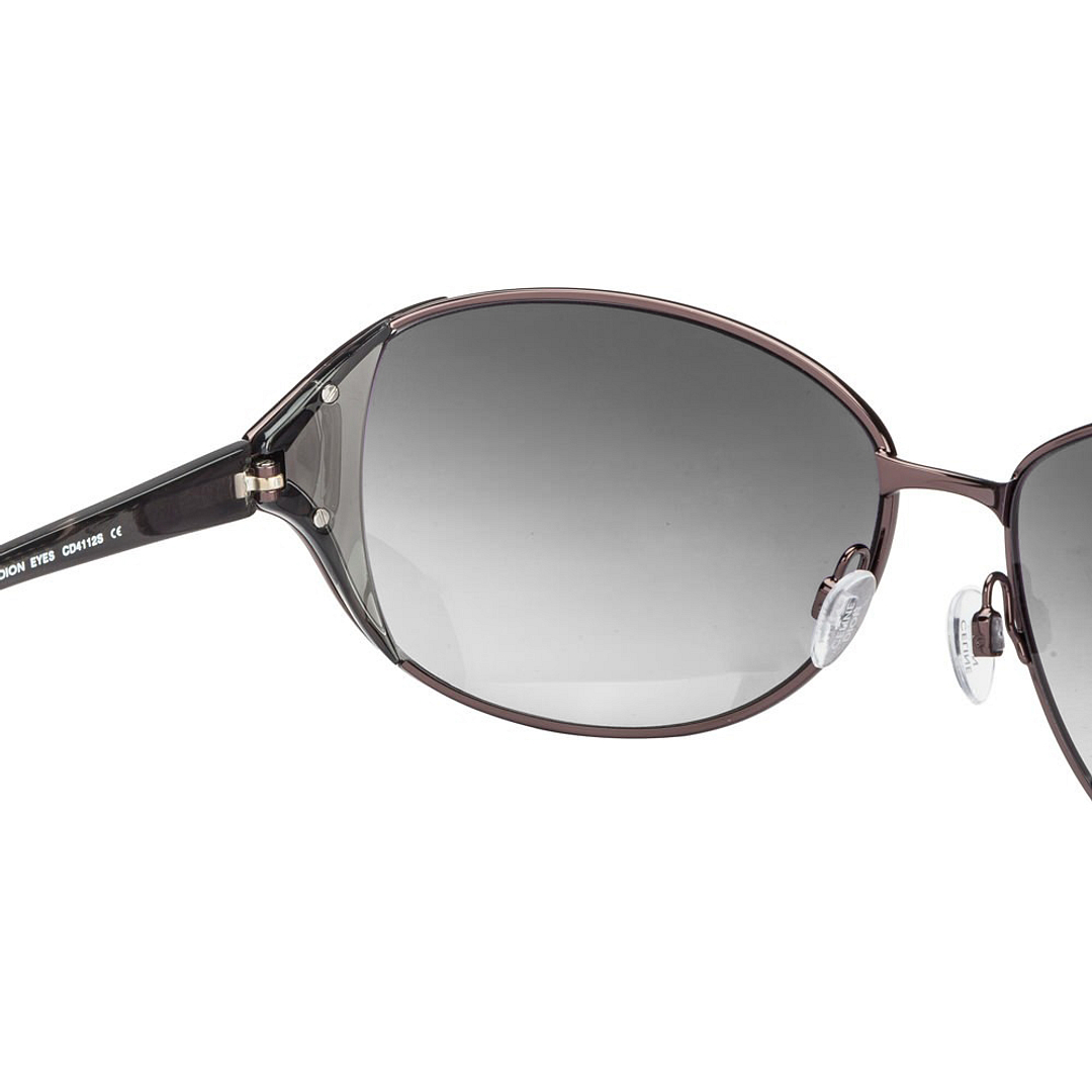 BRANDED Mid Gunmetal Full Rim Oval left side