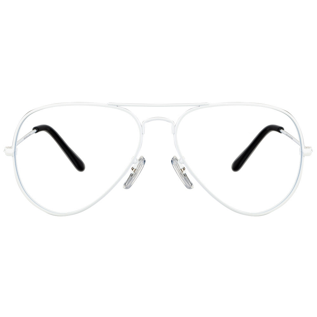 Vincent Chase Online White Full Rim Aviator left side