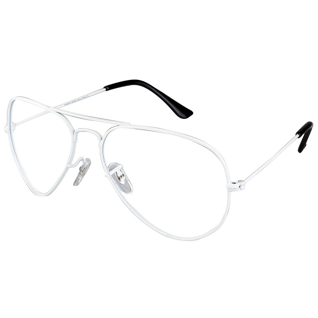 Vincent Chase Online White Full Rim Aviator right side