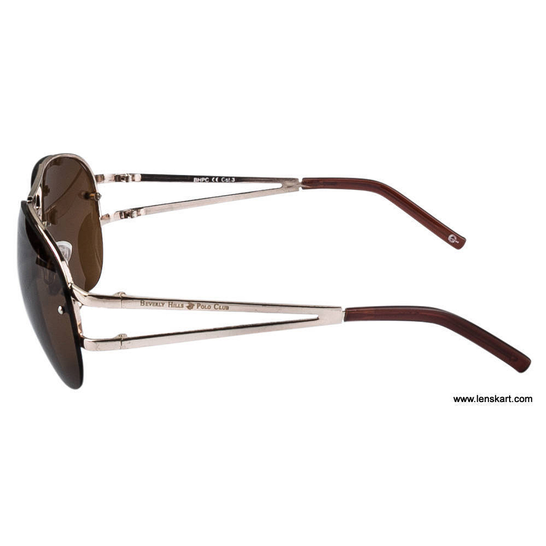 BRANDED  Half Rim Aviator right side