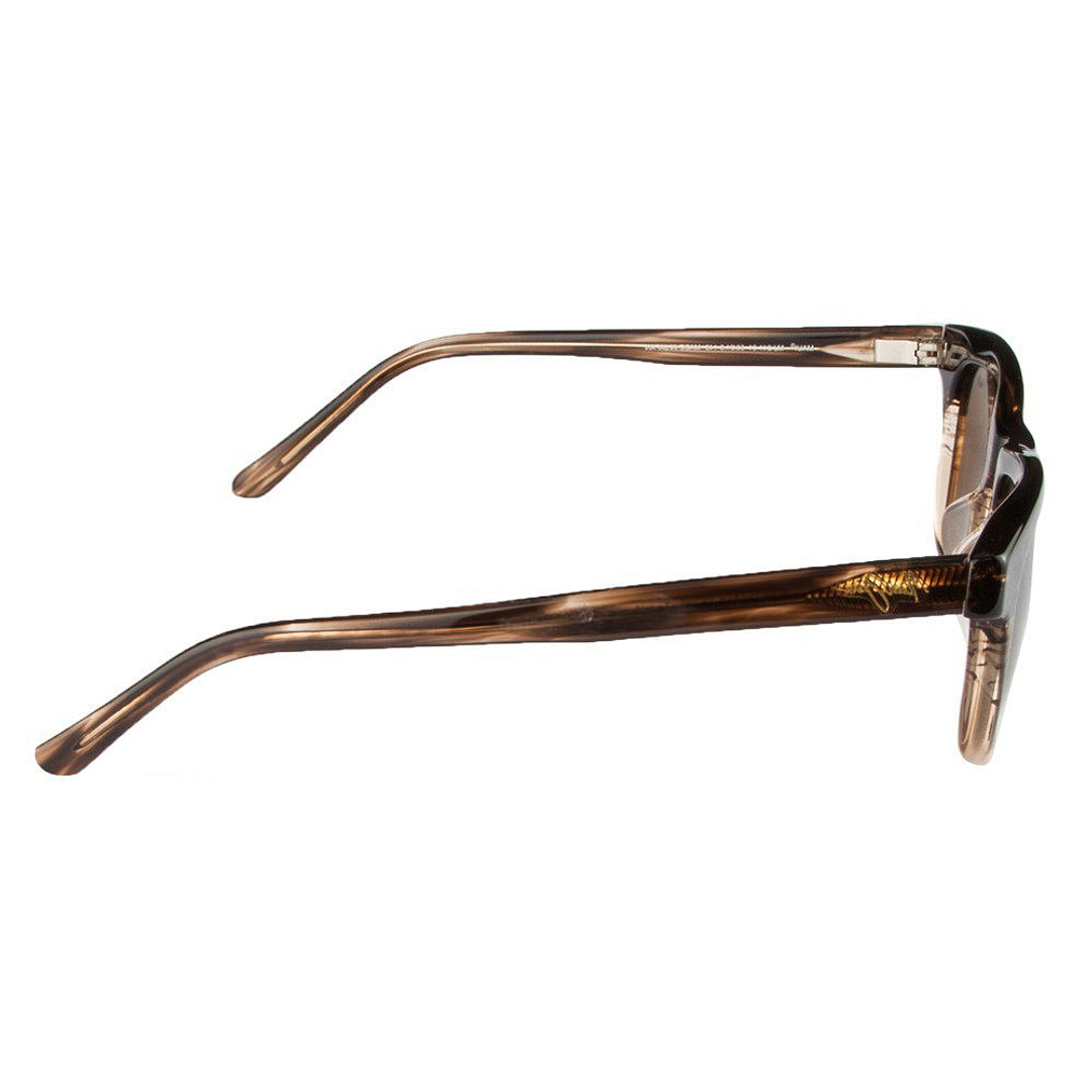 BRANDED Dark Brown Full Rim Square left side