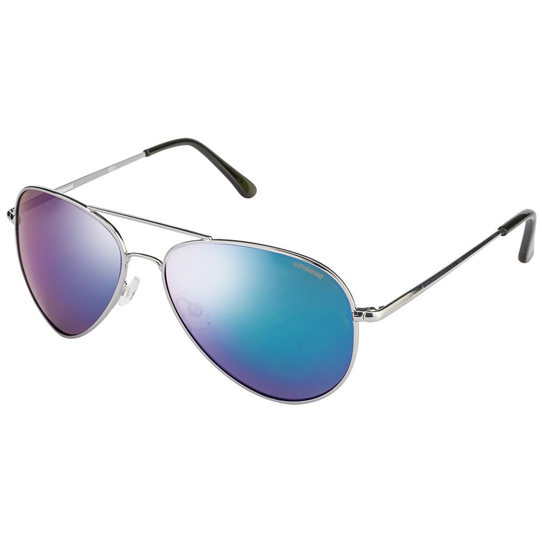 Polaroid Silver Full Rim Aviator left side