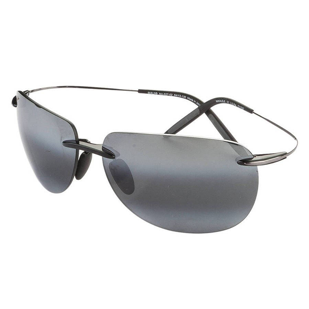 BRANDED Dark Gunmetal Rimless Rectangle left side