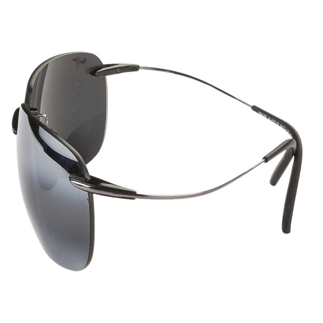 BRANDED Dark Gunmetal Rimless Rectangle left side