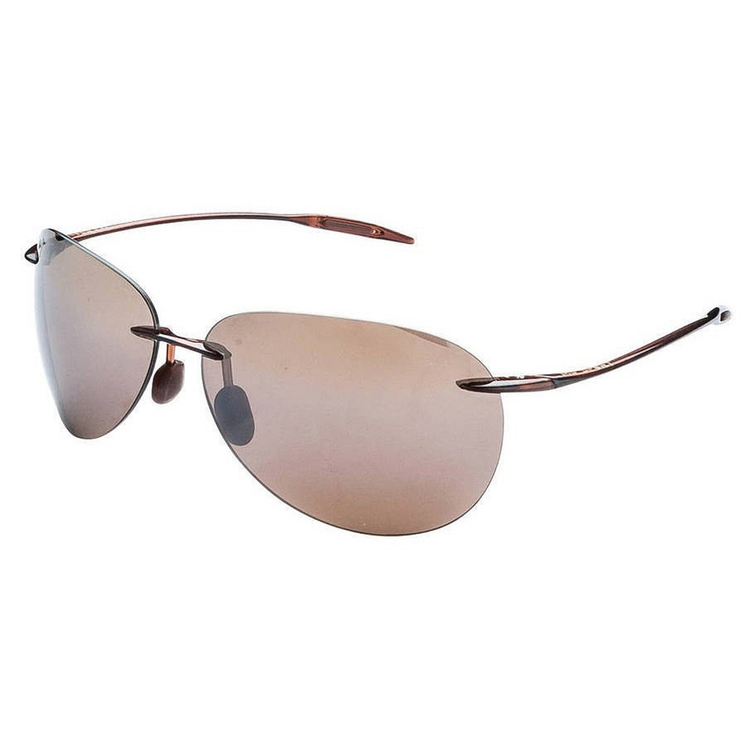 BRANDED Red Rimless Aviator left side