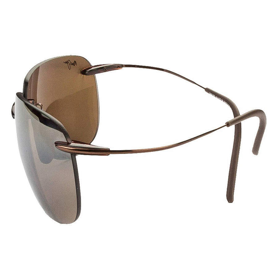 BRANDED Golden Brown Rimless Rectangle left side