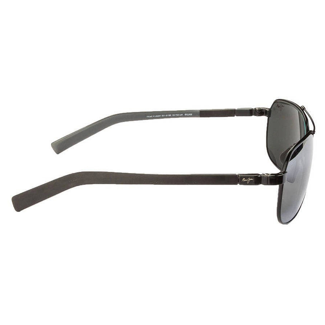 BRANDED Black Full Rim Aviator right side
