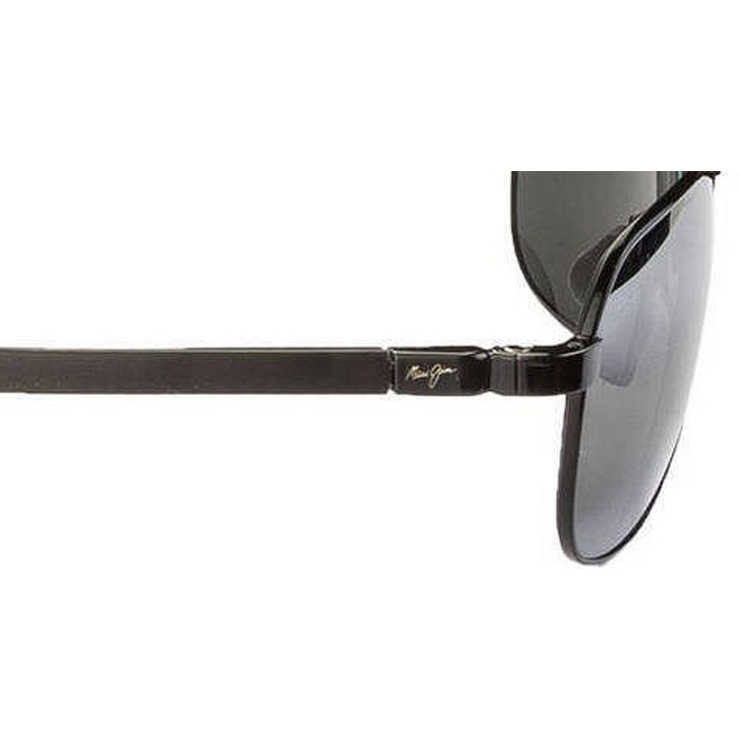 BRANDED Black Full Rim Aviator left side