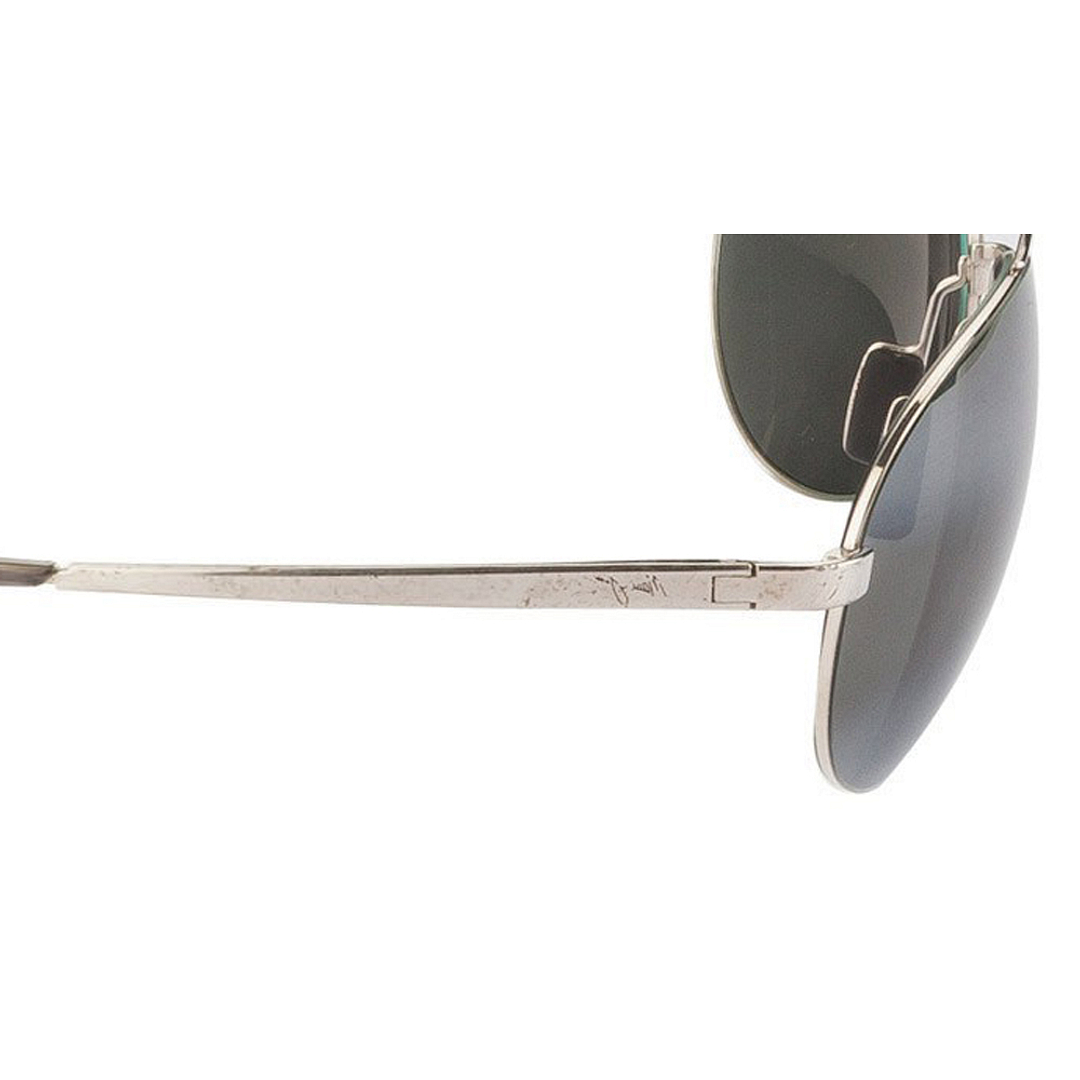 BRANDED Silver Full Rim Aviator left side