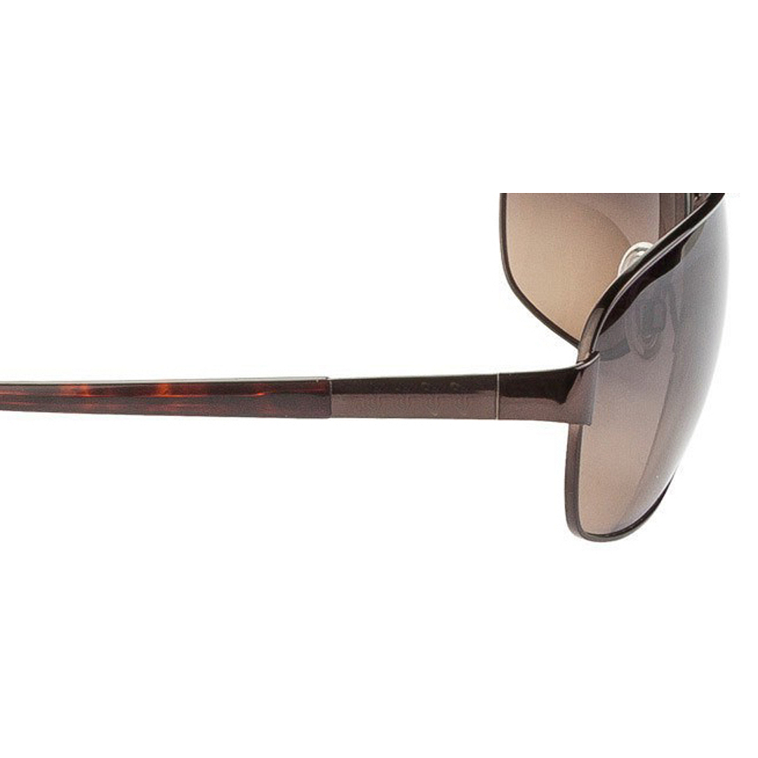 BRANDED Dark Brown Full Rim Aviator right side