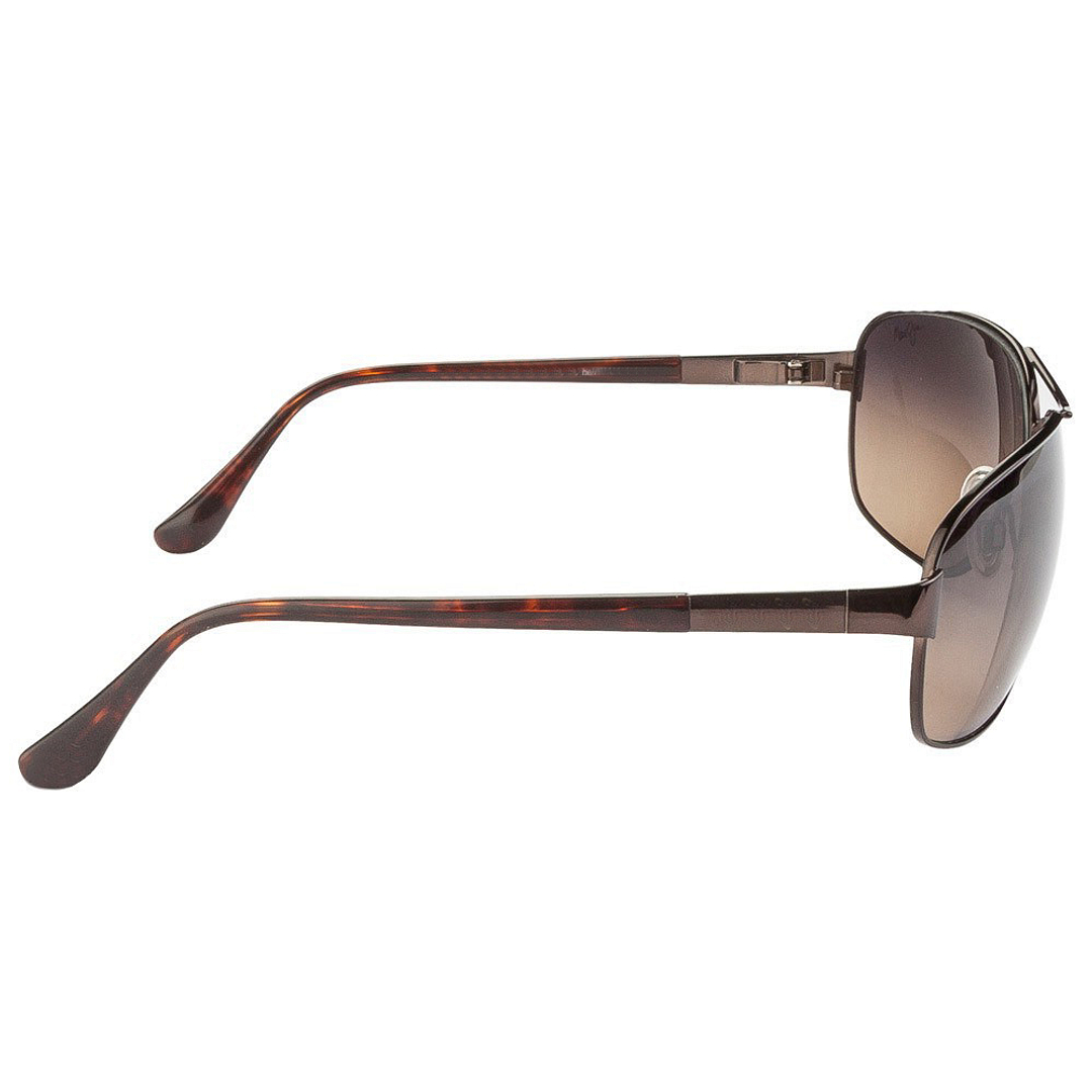 BRANDED Dark Brown Full Rim Aviator left side