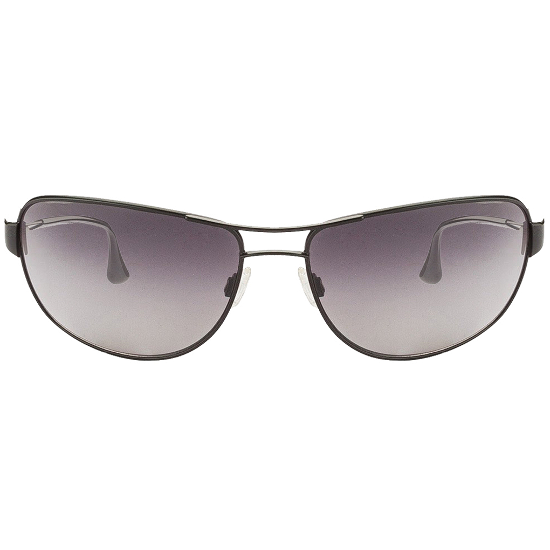 BRANDED Black Full Rim Aviator left side