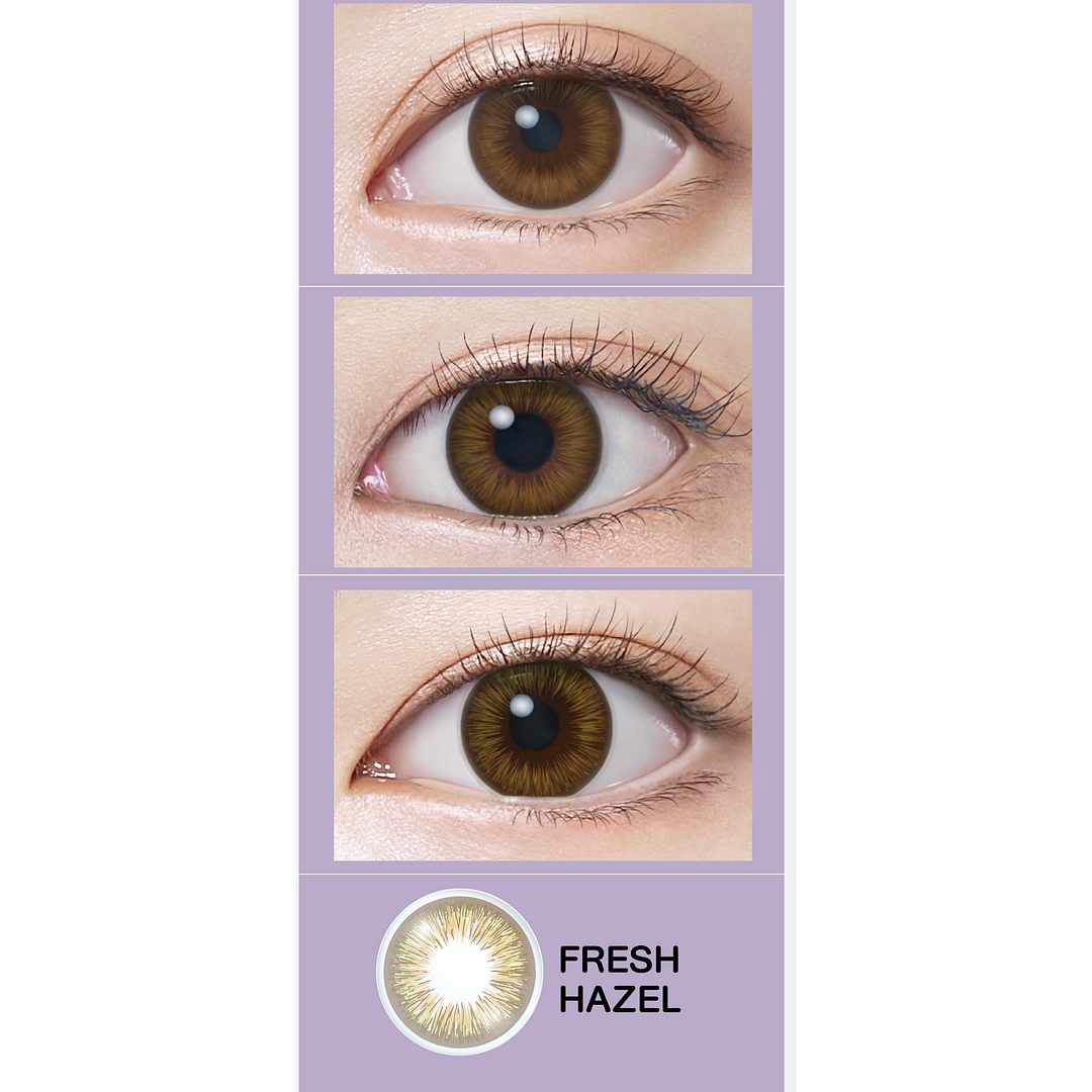 Johnson & Johnson Johnson   Johnson Acuvue Define Dailies Fresh Hazel Color Plano and Power 30 LP Contact Lens right side