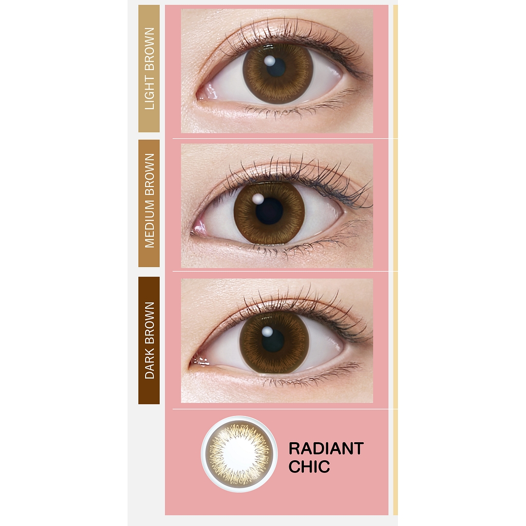 Johnson & Johnson Johnson   Johnson Acuvue Define Dailies Radiant Chic Color Plano and Power 30 LP Contact Lens right side