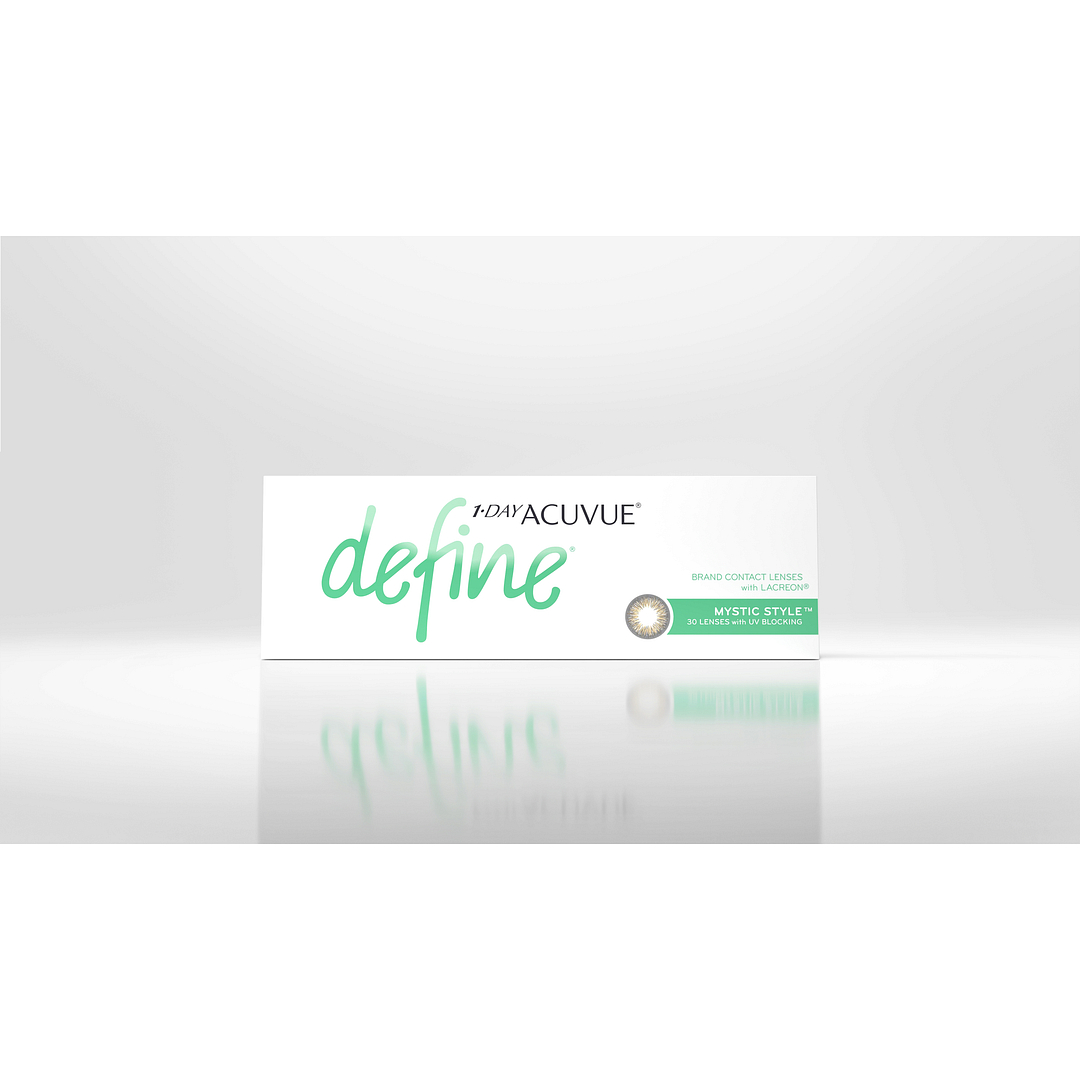 Johnson & Johnson 1 Day Acuvue Define Radiant Mystic Plano Dailies 30LP Johnson   Johnson left side