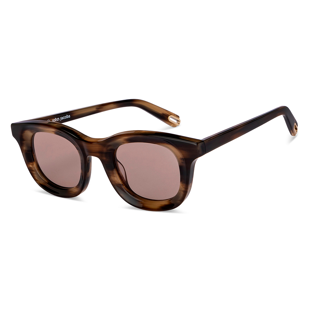 John Jacobs Online Light Brown Full Rim Square right side