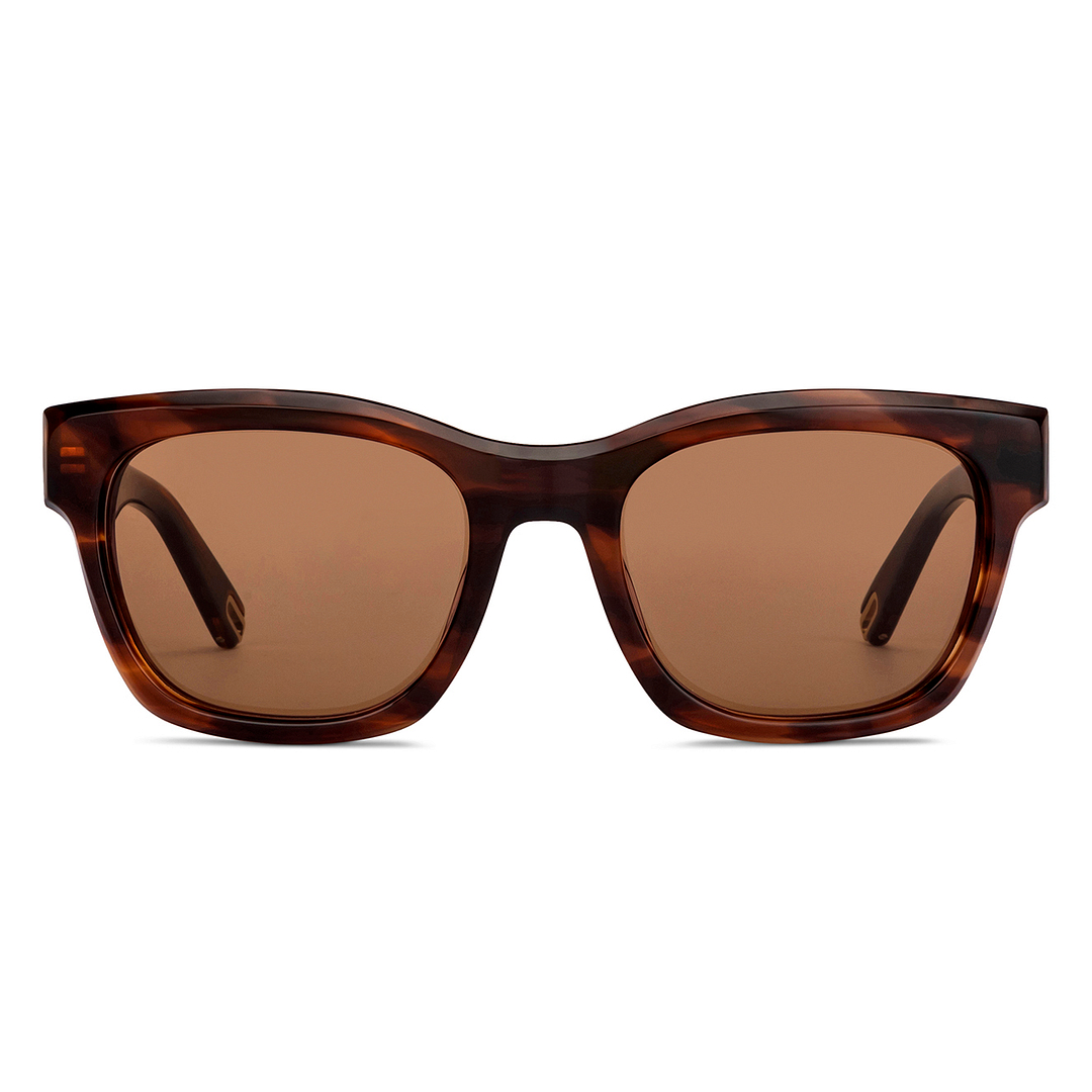 John Jacobs Light Brown Full Rim Square left side