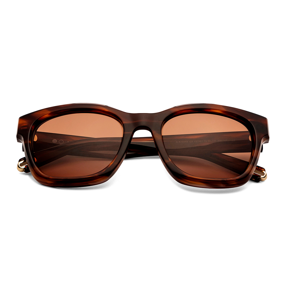 John Jacobs Light Brown Full Rim Square left side