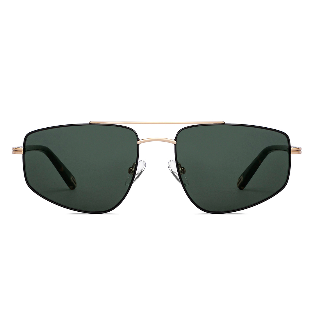 John Jacobs Black Full Rim Aviator left side