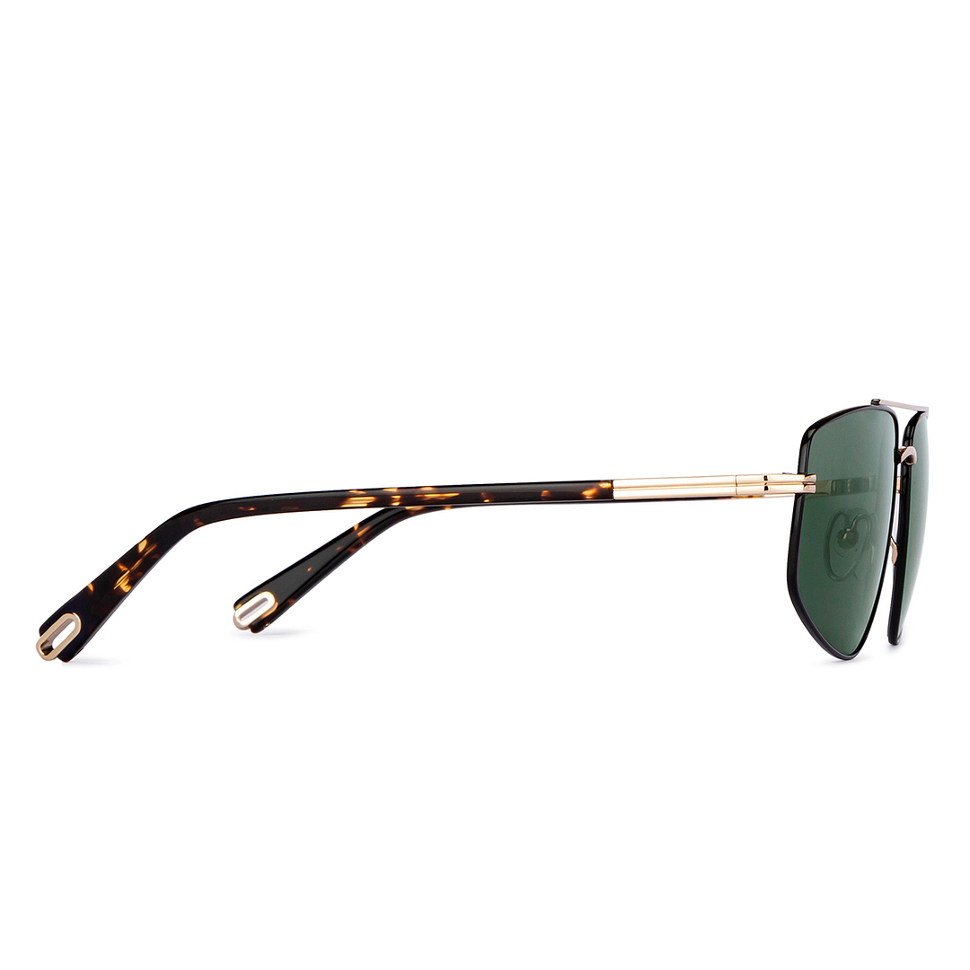 John Jacobs Black Full Rim Aviator left side