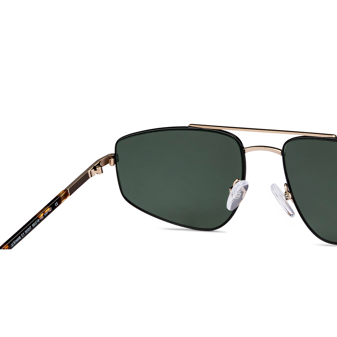 John Jacobs Black Full Rim Aviator right side