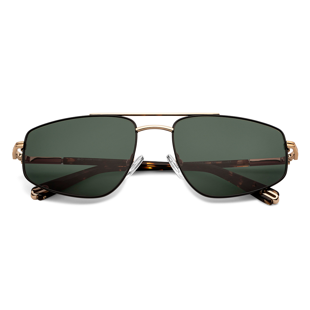 John Jacobs Black Full Rim Aviator left side