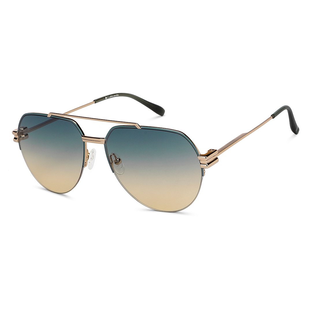 John Jacobs Online Gold Half Rim Aviator right side