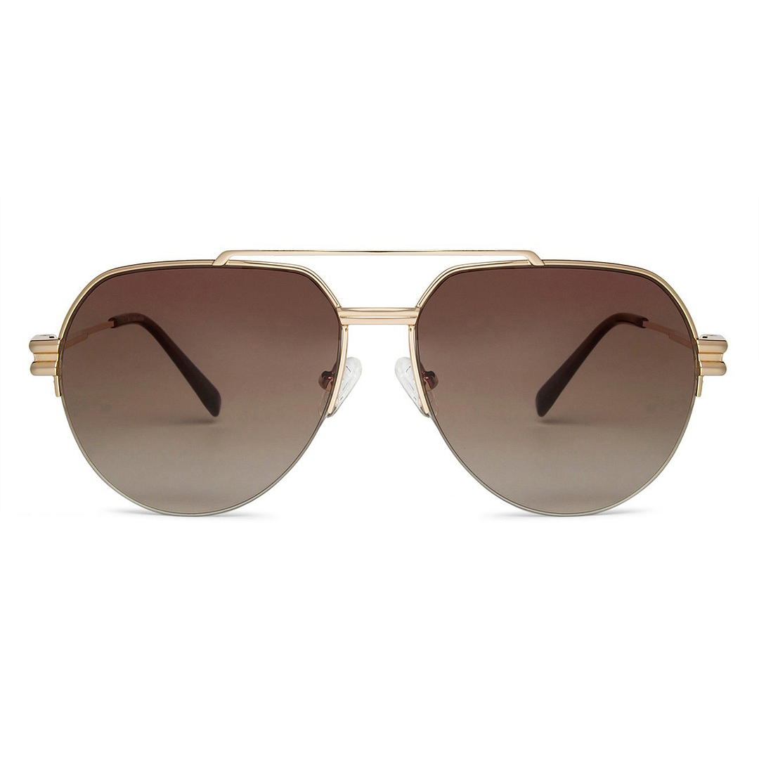Buy Gold Brown Gradient Half Rim Aviator John Jacobs JJ Tints JJ