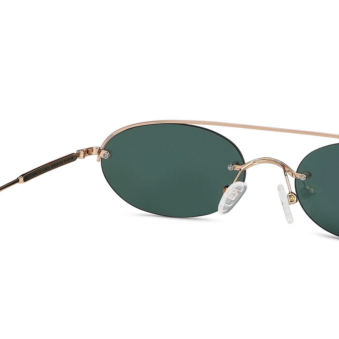 John Jacobs Online Gold Half Rim Round right side