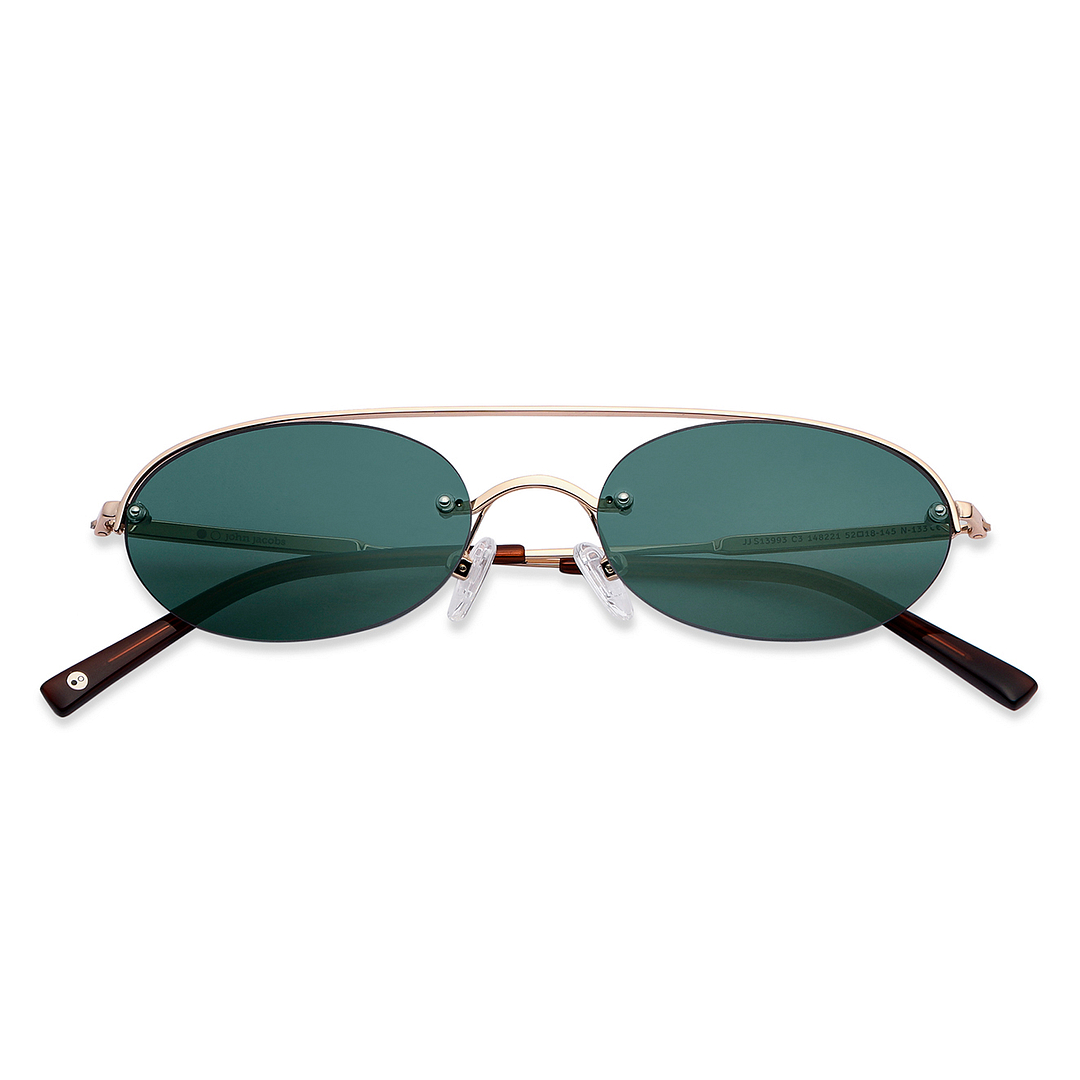 John Jacobs Online Gold Half Rim Round left side